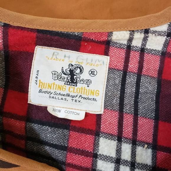Vintage 60s 70s Black Sheep Bird Hunting Vest Game Pocket XL Japan 48" Chest - Picture 3 of 8